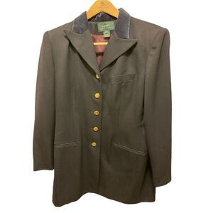 Lauren Ralph Lauren Wool Blazer Vintage black with Gold Buttons Women 14